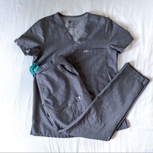 XS Figs Scrub Set Graphite Gray